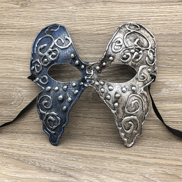 Blue and Silver Masquerade Mask