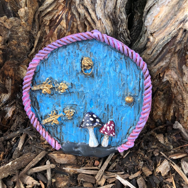 Hand Sculpted Bunny Burrow Door